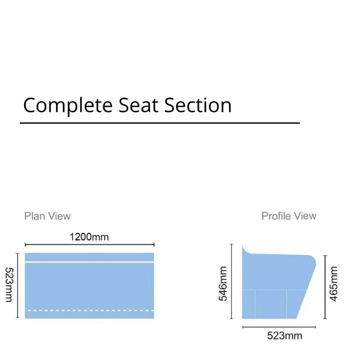 Tileable Steam Room Electric Heated Complete Seat Section - York
