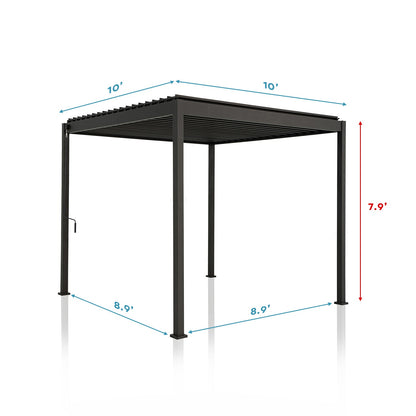 Mirador Pergola — 10'×10' | Latte & Charcoal