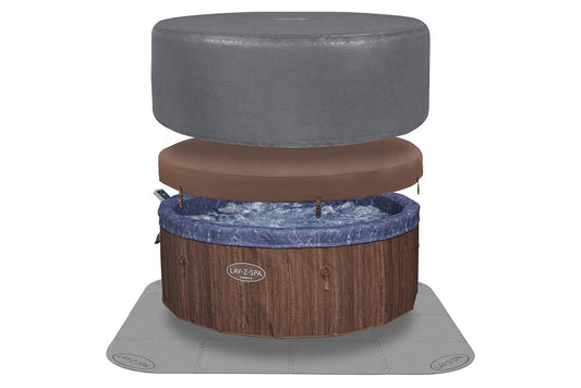 Lay-Z-Spa Toronto energy saving bundle with cover and ground mat
