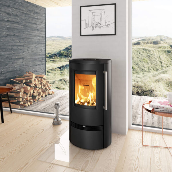 TermaTech TT21RL Compact Wood Burning Stove 5kW Black