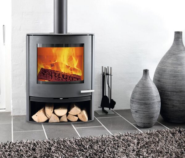 TermaTech TT22 Contemporary Wood Burning Stove 7.5kW Black