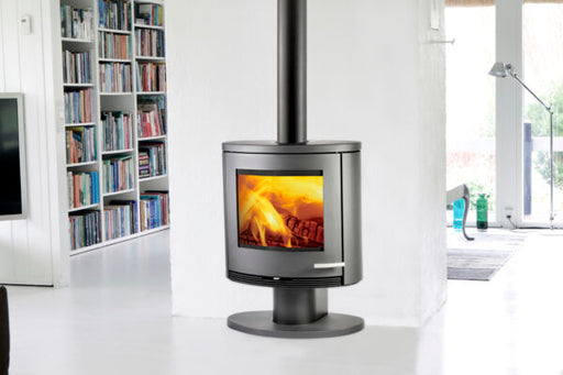 TermaTech TT22RP Contemporary Wood-Burning Stove with Cast Iron Base
