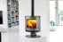TermaTech TT22RP Contemporary Wood-Burning Stove with Cast Iron Base