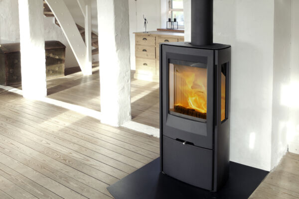 TermaTech TT30G Classic Cast Iron Wood Burning Stove with Side Glass