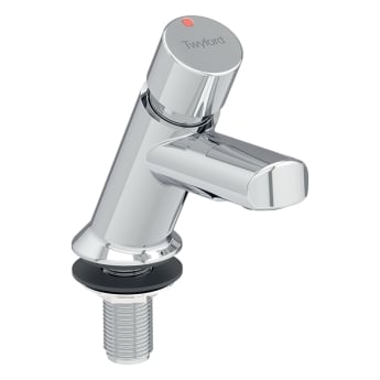 Twyford Sola Self Closing Non-Concussive Basin Tap - Chrome