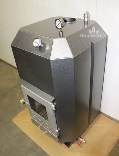 Powerful Upright Woodburning Swimming Pool Heater 95kW (Stainless Steel)