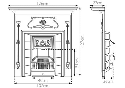 Verona Cast Iron Combination Fireplace | Carron