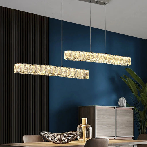 Vienna Signature Crystal Pendant – Modern Linear Ceiling Light