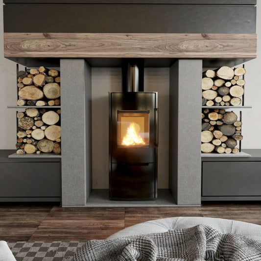 Schiedel SG1 wood burning stove with external chimney package