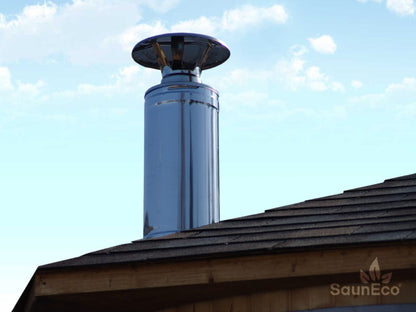Barrel Saunas – Upright Garden Sauna Lodge (2.8m) for 6 | Wood-Burning Heater
