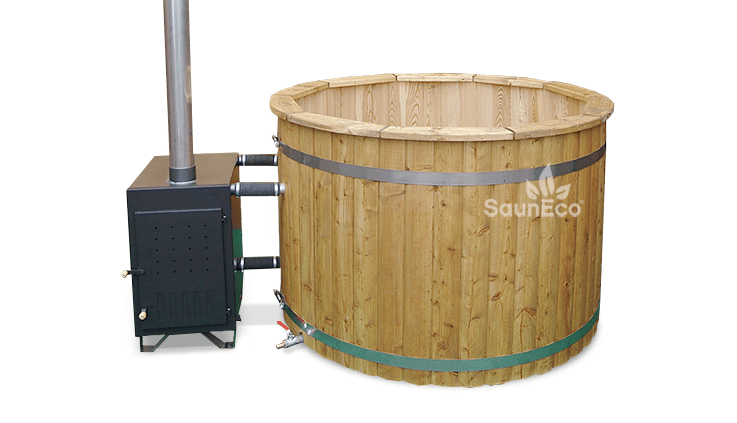 Barrel Saunas Medium Larch Wood Bathing Barrel 1.5m outdoor wood-fired hot tub