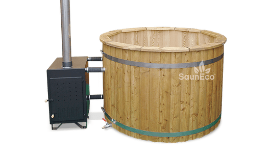 Barrel Saunas Medium Larch Wood Bathing Barrel 1.5m outdoor wood-fired hot tub