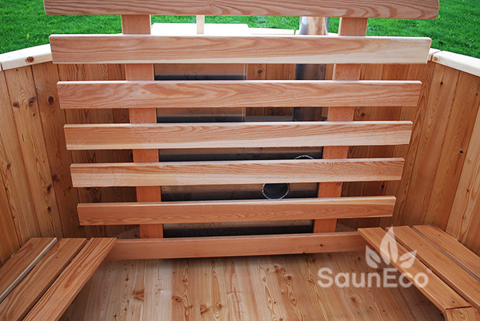 8-person premium Ø6.5ft big wooden hot tub + Wood Burning Internal Stove