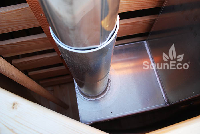 8-person premium Ø6.5ft big wooden hot tub + Wood Burning Internal Stove