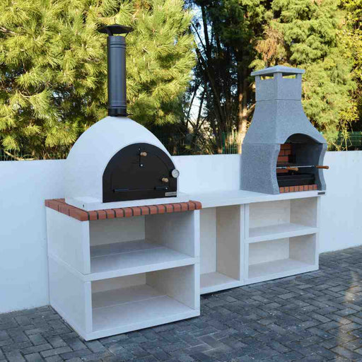 XclusiveDecor Napoli Outdoor Kitchen - BBQ and Wood Fired Pizza Oven
