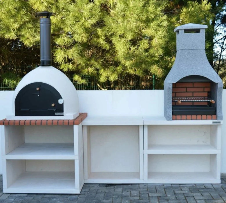 XclusiveDecor Napoli Outdoor Kitchen - BBQ and Wood Fired Pizza Oven