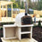 XclusiveDecor Premier Wood Fired Pizza Oven with Stand and Side Table