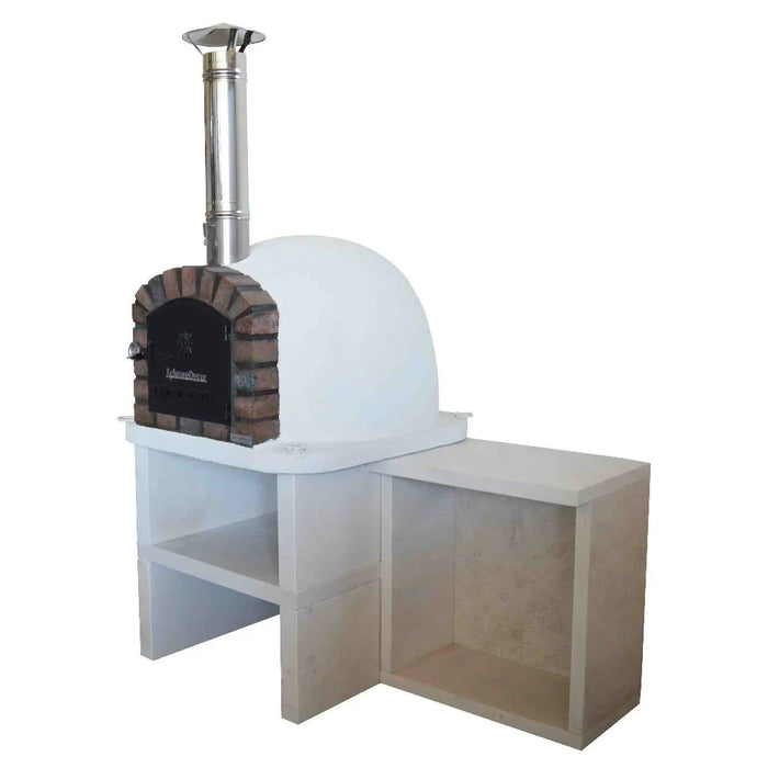 XclusiveDecor Premier Wood Fired Pizza Oven with Stand and Side Table
