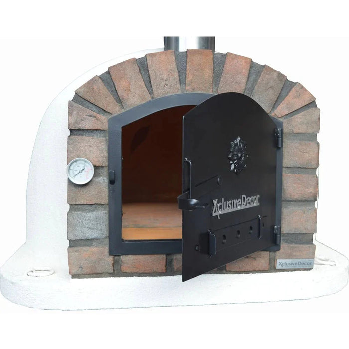 XclusiveDecor Premier Wood Fired Pizza Oven with Stand and Side Table