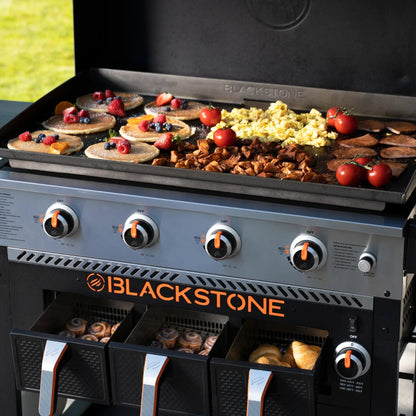 Blackstone 36in griddle airfryer combo locking caster wheels detail